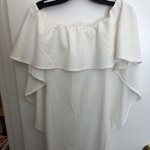 White off the shoulders cocktail dress